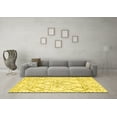 thumbnail image 3 of Ahgly Company Indoor Rectangle Solid Yellow Modern Area Rugs, 2' x 5', 3 of 4