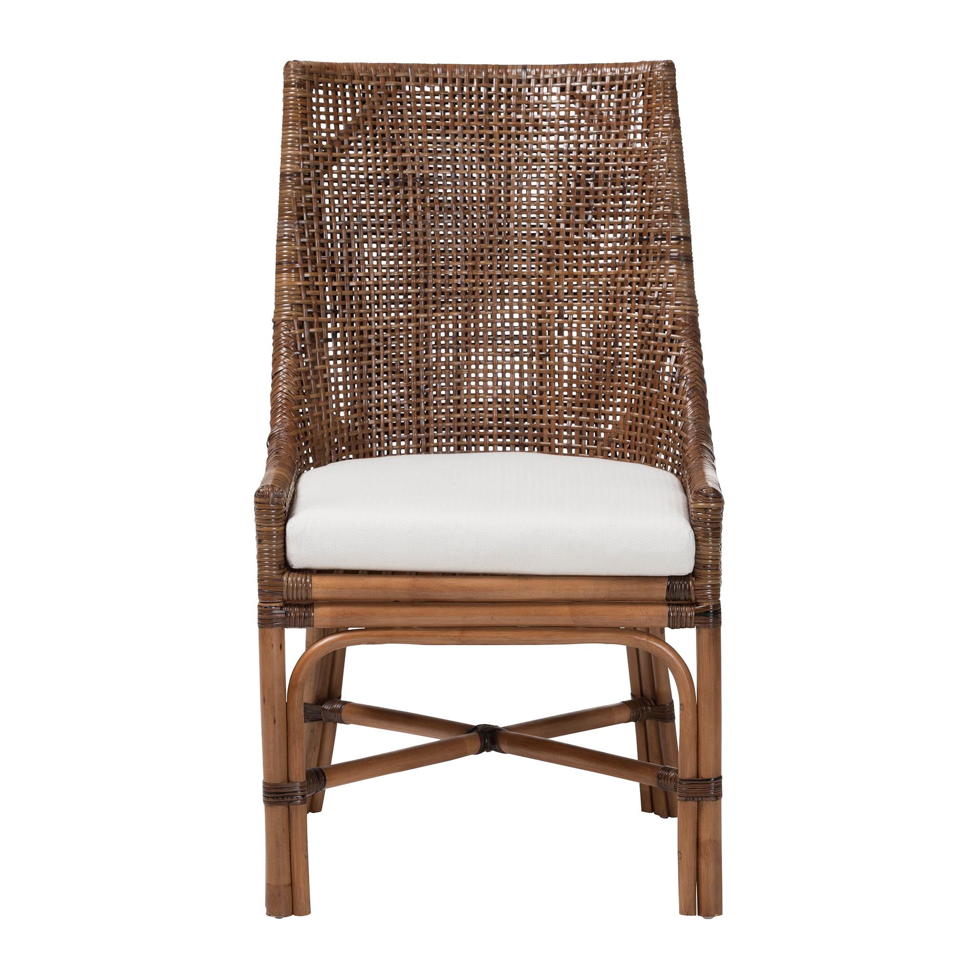 bali & pari Bella Boho Dining Chair, Dining Height, Coffee Bean