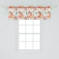 thumbnail image 2 of Ambesonne Floral Valance Pack of 2, Retro Warm Colored Fall, 54"X18", Coral Yellow Grey, 2 of 3