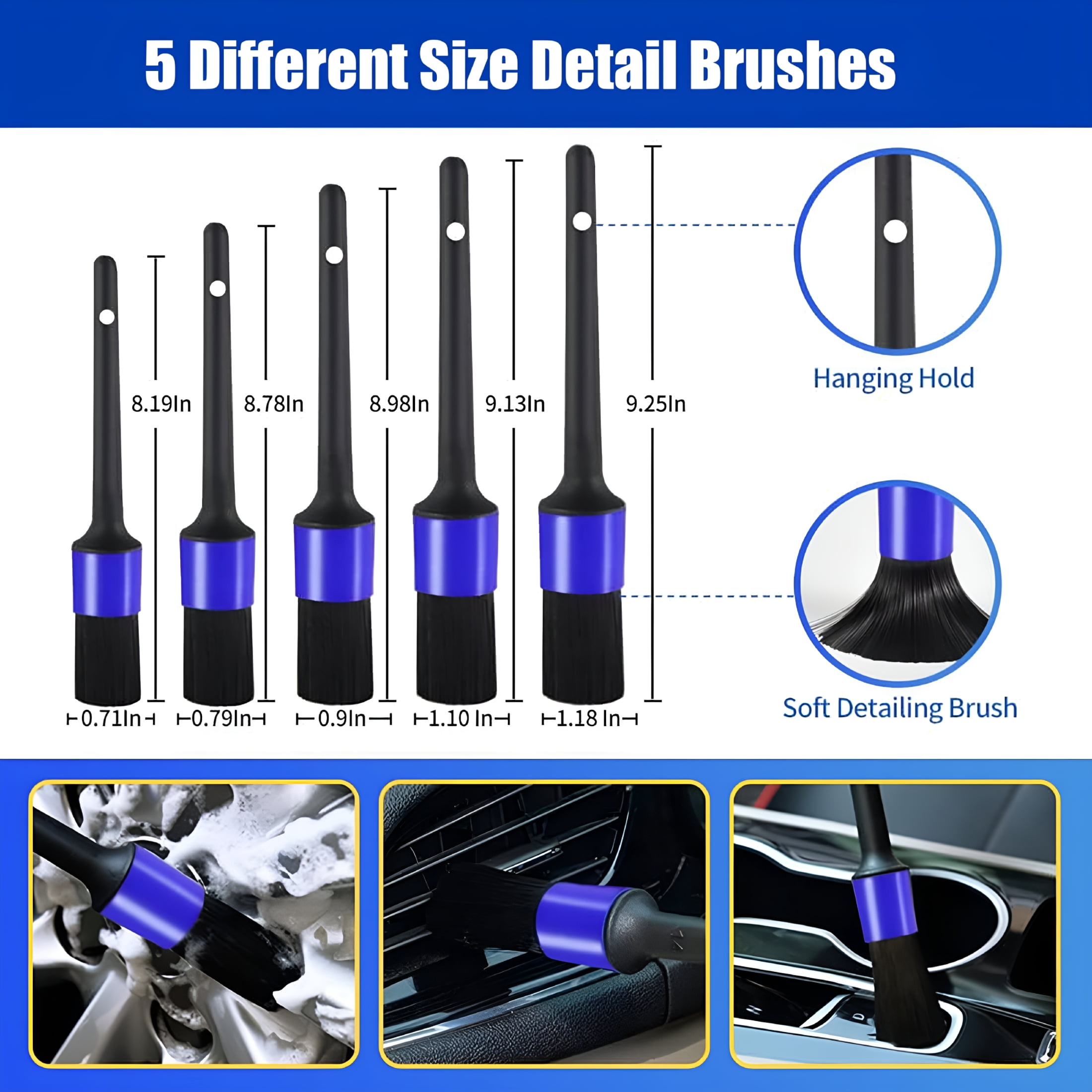 ACDANC 2026 New 27Pcs Car Detailing Kit Interior Cleaner,Detailing Brushes Car Cleaning Kit for Wheel,Dashboard,Air Vent Car Cleaning Kit