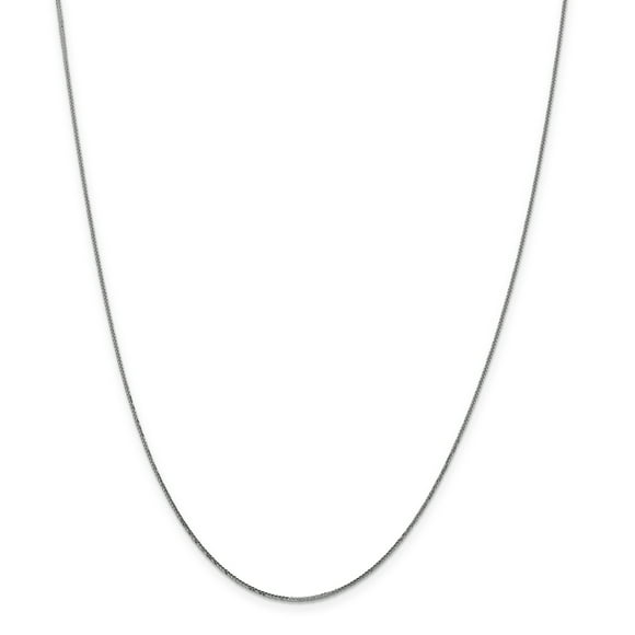 Chaîne de Blé Leslie'S 14K Or Blanc.8 mm D/C Quadra (Poids: 2.1 Grammes, Longueur: 20 Pouces)