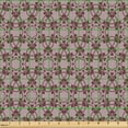 thumbnail image 2 of Ambesonne Hipster Fabric by the Yard Upholstery, Scattered Strokes Circles, 5 Yards, Grey Pink Redbrown, 2 of 5