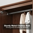 thumbnail image 6 of HLR 71" Tall Modern Wood Armoire Wardrobe Closet, Freestanding Cabinet with Hanging Rod for Bedroom, Brown, 6 of 12