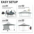 thumbnail image 3 of EAGLE PEAK 13x13 Pop up Outdoor Canopy Tent Instant Folding Shelter with One Privacy Curtain,Light Gray, 3 of 9