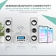 thumbnail image 3 of Philco Stereo Shelf Systems Sistema compacto de estantería para CD con radio estéreo FM digital, tecnología inalámbrica Bluetooth y control remoto en blanco | Pantalla LCD | Compatible con puerto MP3, 3 of 5