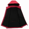 thumbnail image 3 of KVE Women's Hooded Softshell Vest Fleece Lined Windproof Zip Up Sleeveless Jacket Lightweight Coat for Running Red Small, 3 of 9