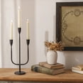 thumbnail image 5 of Sziqiqi Vintage Black Iron Candelabra: Heavy Duty Taper Candle Holders for Table Centerpiece, Fireplace, and Mantle Decor, Antique Style Candle Stands, Perfect for Home and Holiday Gifts, 5 of 10