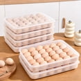 thumbnail image 1 of HaoXun 1 Pcs Clear Plastic Egg Storage Box - Stackable Refrigerator Egg Organizer with Stable Lid for Kitchen Food Container, 1 of 6