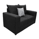 thumbnail image 3 of Love seat El Bazar Store Miami Lino negro 2 plazas, Modular, Moderno, Sala, 3 of 4