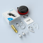 New Bee Bluetooth Earpiece,Wireless Handsfree in-Ear with Microphone, 20 Hrs Talking Time 180 Days Standby Time Bluetooth V5.0 Headset for iPhone/Android/Business/Trucker/Driver,Gold
