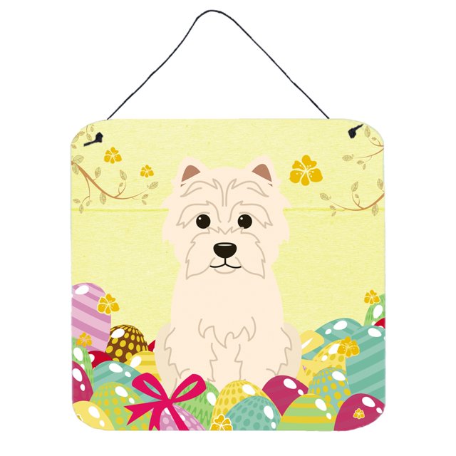 "Treasures Easter s Westie Metal Print, 6 x 6, multicolor" Caroline's Treasures BB6042DS66