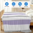 thumbnail image 4 of Purple Grey Stripe Cooling Blanket,Lightweight Breathable Summer Throw Blanket with Double Sided Cold Effect,Modern Farmhouse Vertical Striped Picnic Blankets Bed Sheet for Hot Sleepers 40"x60", 4 of 8
