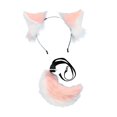 thumbnail image 2 of Conjunto de cosplay de aro de pelo de felpa con orejas de gato y cola larga para niños Rosa, 2 of 9
