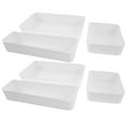 thumbnail image 3 of LNGOOR Clear Plastic Drawer Organizer Bins - 6pcs, 3 of 5
