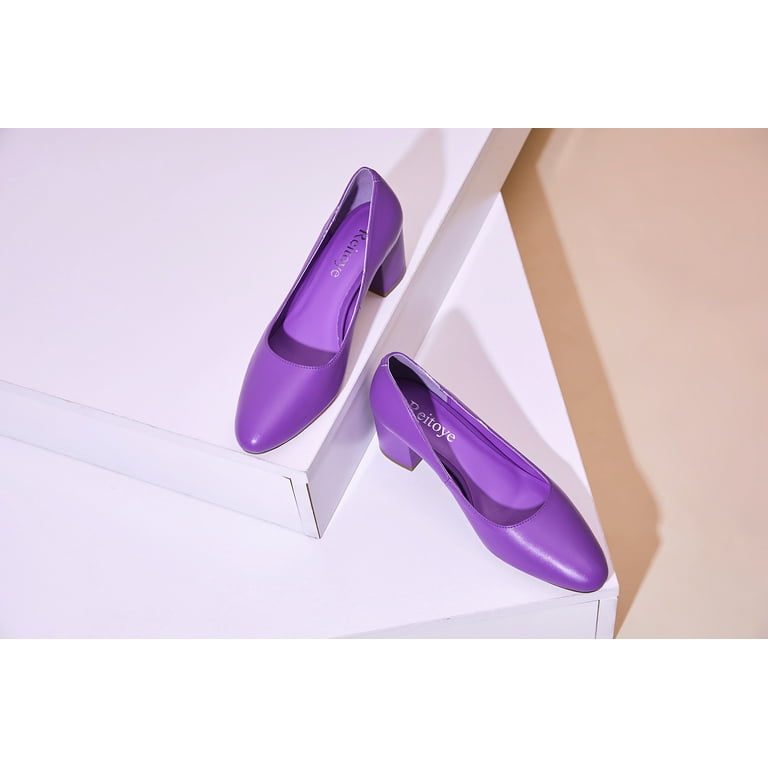 Reitoye Women's Chunky Heel Pumps Closed Toe Dress Pump Reitoye Women's Chunky Heel Pumps Closed Toe Dress Pump