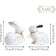 thumbnail image 5 of Newway Valery Madelyn 2pcs Easter Decorations, Spring Decor, Ceramic Bunny Figurine,Easter White Bunny Figurines,Rabbits Ornaments with Polka Dot for, 5 of 5