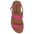 thumbnail image 3 of Soda Shoes Women Flat Sandals Buckle Ankle Double Straps Member-S Fuchsia Hot Pink 7.5, 3 of 3