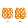 thumbnail image 3 of Rateoe Orange And White Polka Dot Printed 2 in 1 Women's Workout Shorts for Athletic Gym Running Shorts with Phone Pockets-Medium, 3 of 7