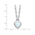 thumbnail image 2 of Lab Created Opal Heart Paperclip Pendant Necklace in Sterling Silver with Chain, 2 of 5