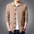 thumbnail image 5 of Nuevo abrigo tipo cárdigan con botones de moda para otoño e invierno, abrigo tipo suéter de punto a la moda para hombre, 5 of 5