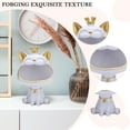 thumbnail image 2 of Escultura Fortune Cat Storage Escultura Resina Llavero Estatuilla para oficina (Blanco), 2 of 8