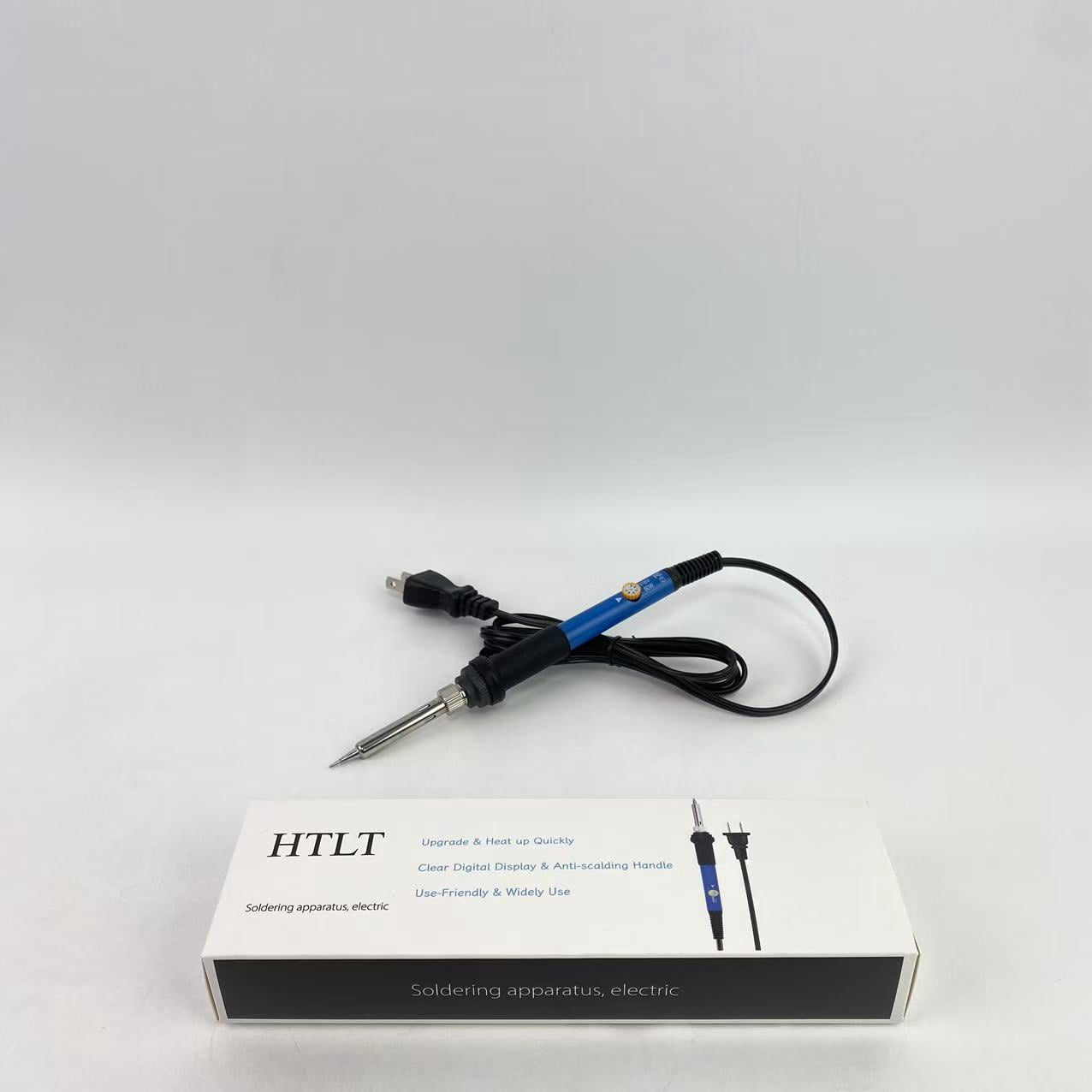 HTLT Soldering Iron Kit Electronics - Adjustable Temperature Solder Iron AC110V 60W with Different Solder Tips, Soldering Stand, Solder Wire for Variously Electronic Repair