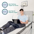 thumbnail image 6 of Sleepyhead 3-inch Full XL Gel Mattress Topper with Washable Cover - College Dorm Room Essential, 6 of 9
