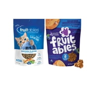 Fruitables Blueberry Pet Parent Pack – 1 Dog (7oz) Bag & 1 Cat (2.5oz) Bag | Crunchy Natural Treats for Dogs & Cats