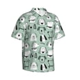 thumbnail image 2 of Balery Puppy Print Men's Hawaiian Shirts Short Sleeve Beach Shirt Relaxed Fit Vacation Button Down Shirts-, 2 of 9