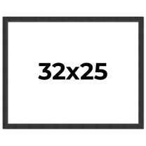 32x25 Frame Black Real Wood Picture Frame Width 1.25 Inches | Interior Frame Depth 0.5 Inches |