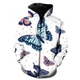 thumbnail image 1 of Sudadera con capucha y cremallera con estampado de mariposas de dibujos animados para hombre, mujer y niño, con estampado 3D, ropa de otoño, 1 of 6