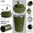 thumbnail image 2 of YINBAOGE Insulated Travel Coffee Mug Spill Proof Leak Proof Pobtable To Go Camping Stainless Steel Coffee Tumbler Reusable Coffee Cups with Lids Thermos for Hot and Cold Drink (Black, 12 OZ), 2 of 6