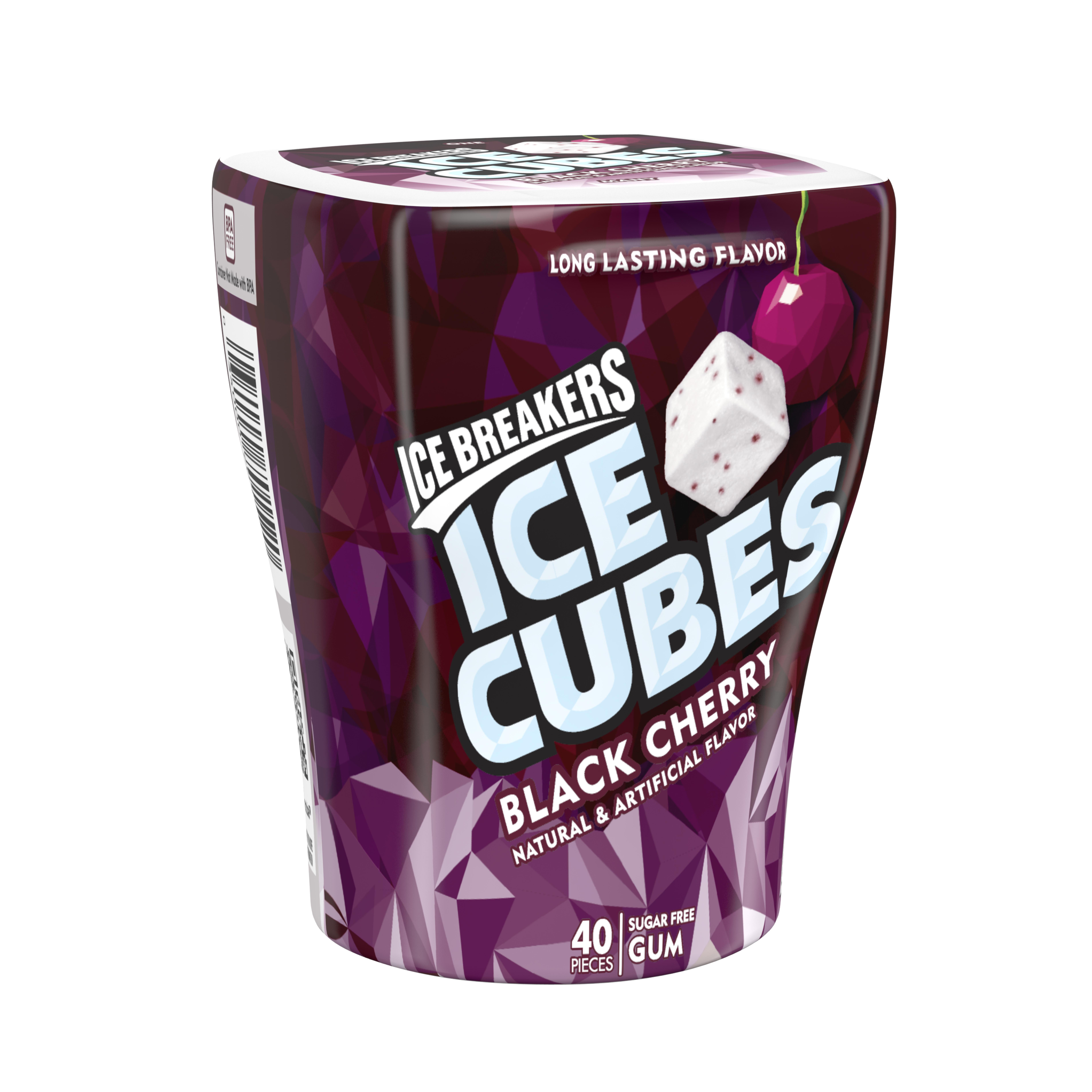 Ice Breakers Ice Cubes Sugar Free Black Cherry Gum 40 Pieces 3 24 Oz Walmart Com Walmart Com