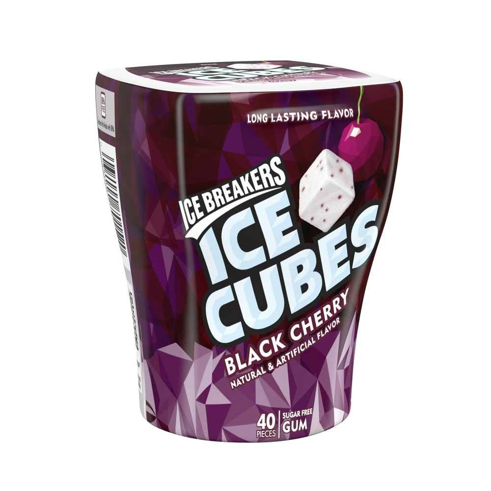 Icebreaker, Ice Cubes Sugar Free Black Cherry Gum, 40 Each Walmart
