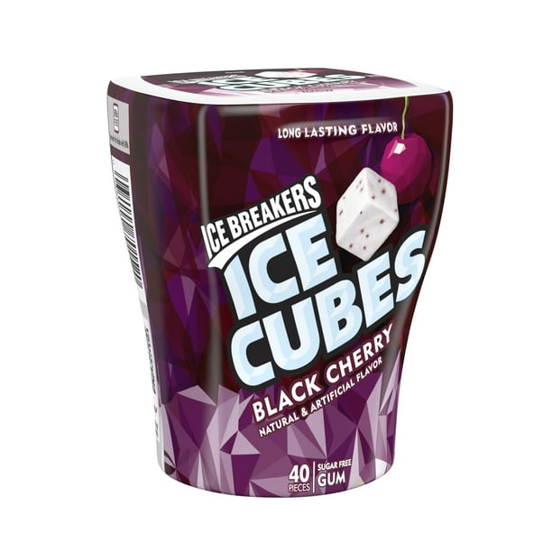 Ice Breakers, Ice Cubes Sugar Free Black Cherry Gum, 40 Pieces, 3.24 Oz