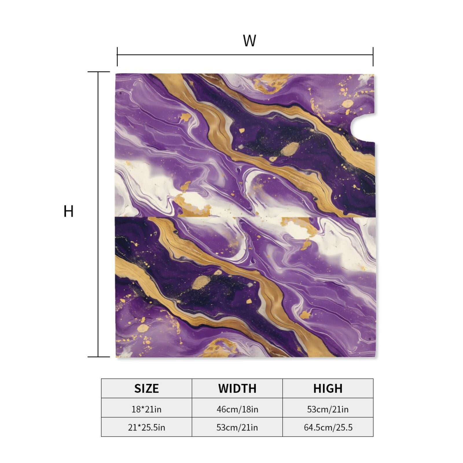 Naloa Purple Gold Marble Swirls Mailbox Covers Magnetic Post Box Cover Post Letter Box Cover Garden Decor-21x18 in