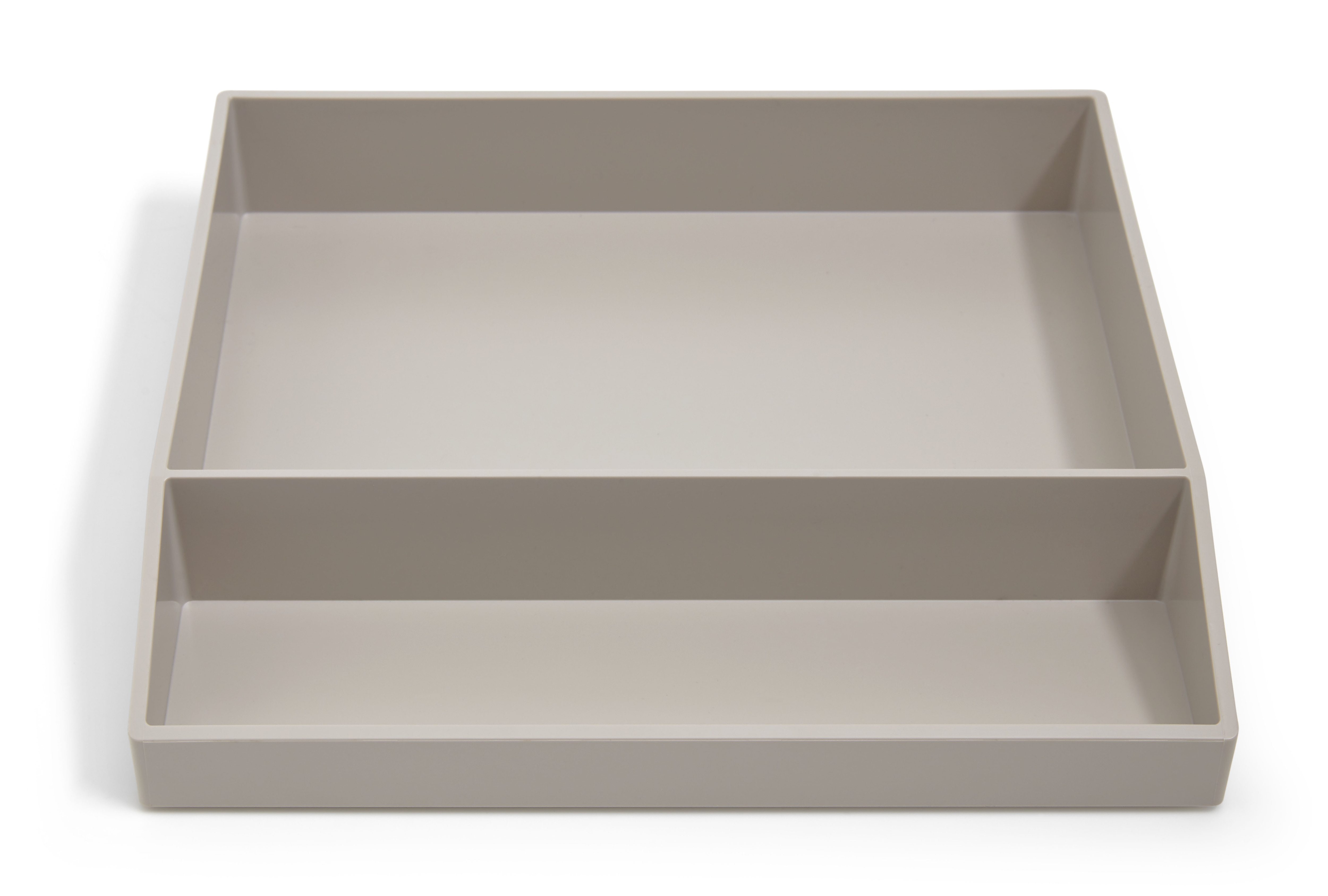 TRU RED Divided Stackable Plastic Tray, Gray TR55250