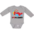thumbnail image 3 of Inktastic Airplane I Love Planes Boys Long Sleeve Baby Bodysuit, 3 of 5