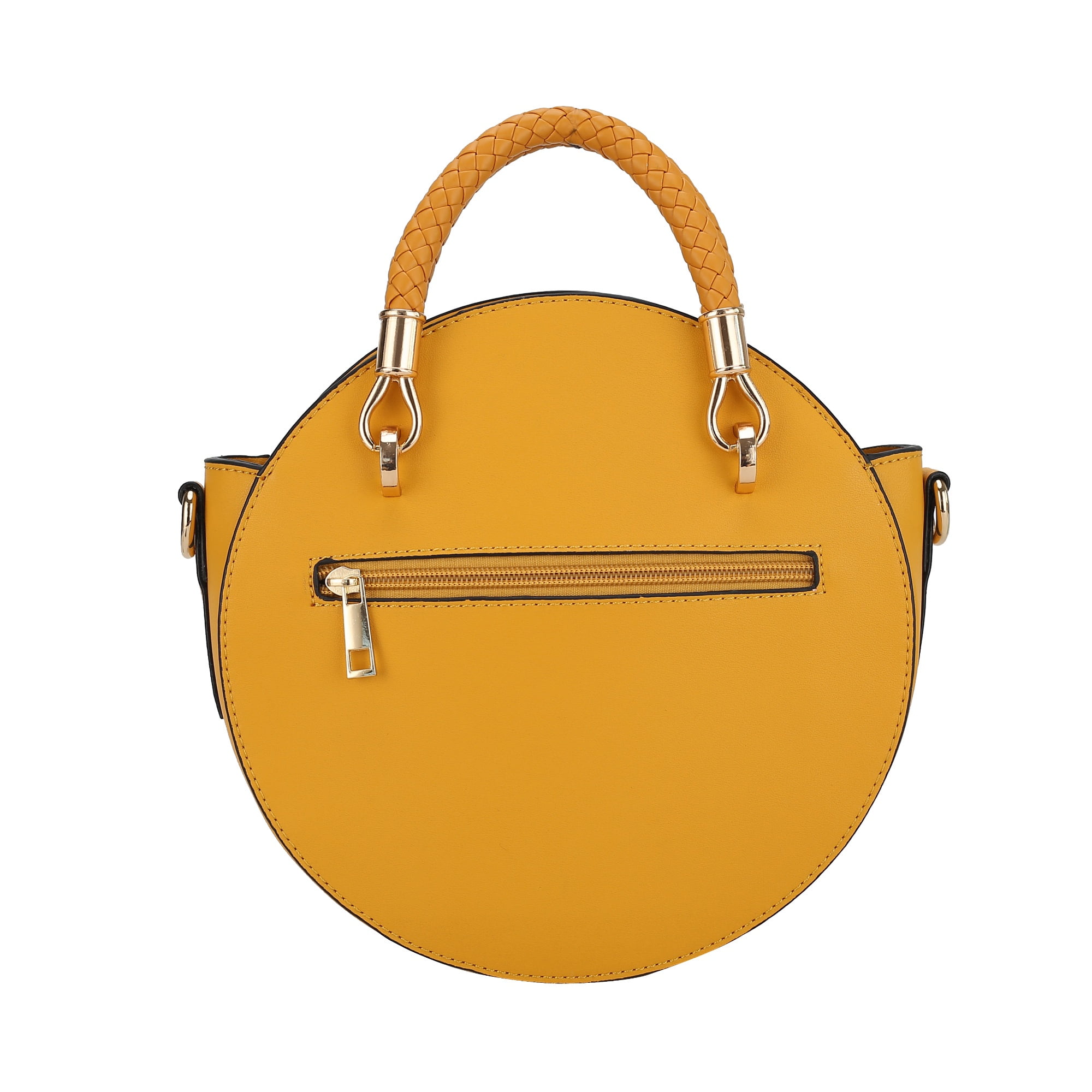 MKF Collection Camille Women's Crossbody Bag, Snakeskin Vegan Leather Round Shoulder bag by Mia K - Cognac