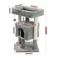 thumbnail image 6 of Pet-Story 28.4 Inches Small Cat Tree for Indoor Cats Polyester Plush Cat Tower with Beige Condos, Spacious Perch,Scratching Sisal Posts Plush-covered posts Gray, 6 of 6