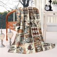 thumbnail image 2 of Vintage Halloween Poster Pattern Blanket,Comfortable Soft Lamb Wool Throw Blanket,All Season,Warm Lightweight Blankets for Sofa Bed Couch Living Room Chair,60"x80", 2 of 4