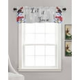 thumbnail image 3 of Faux Linen Valances for Windows Winter Christmas Cardinal Bird Snowman Curtains Valance Light Filtering Rod Pocket Small Window Treatment for Kitchen Living Room Bedroom 42x12In, 3 of 6