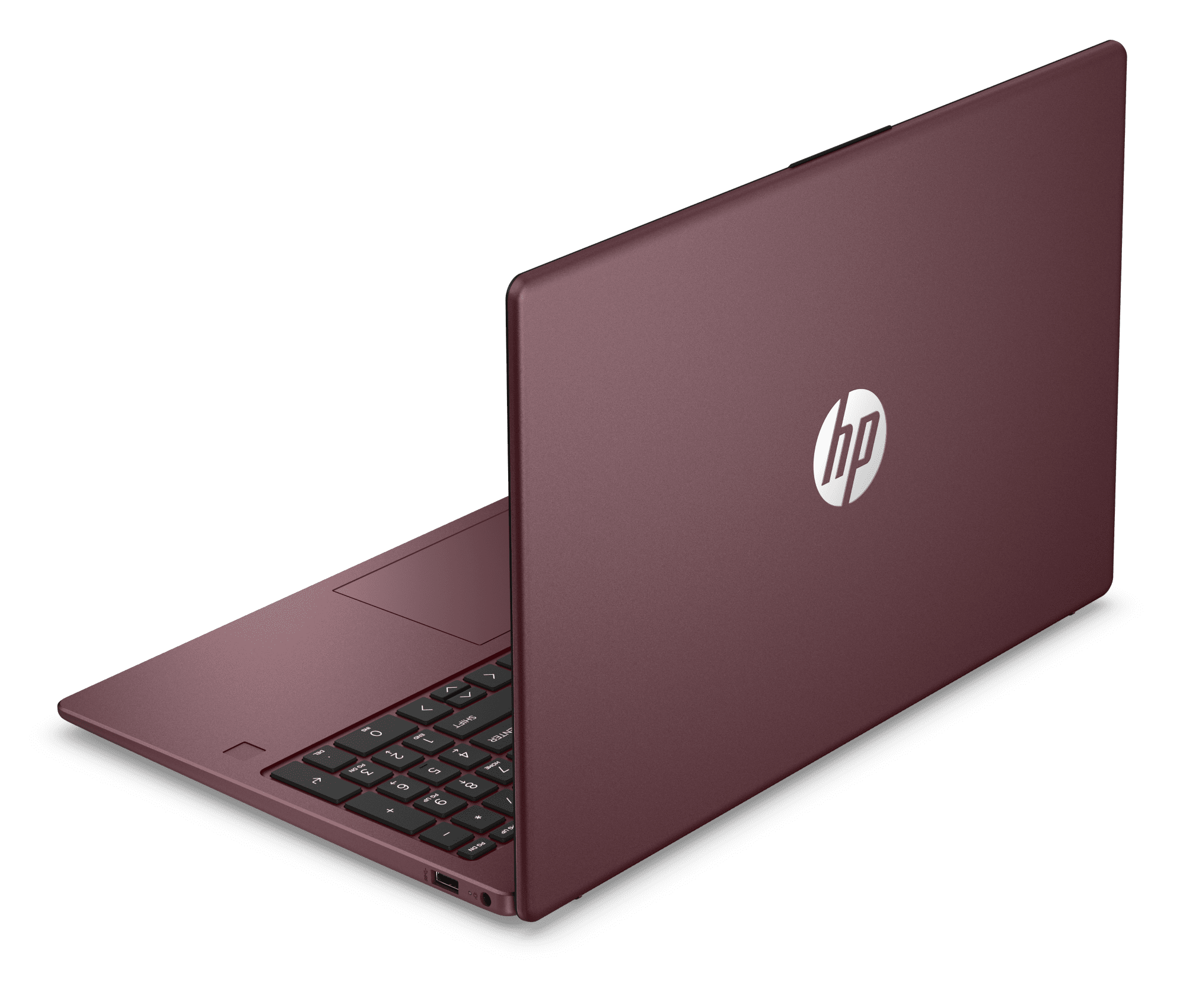HP 15.6 inch HD Windows 11 Laptop Intel Processor N200 4GB RAM 128GB UFS Glimmer Garnet