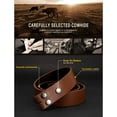 thumbnail image 4 of Mens Western Leather Belt Strap Without Buckle 1.5" Vintage Replacement Cowboy Leather Belt Strap with Snap on Buckle, 4 of 7