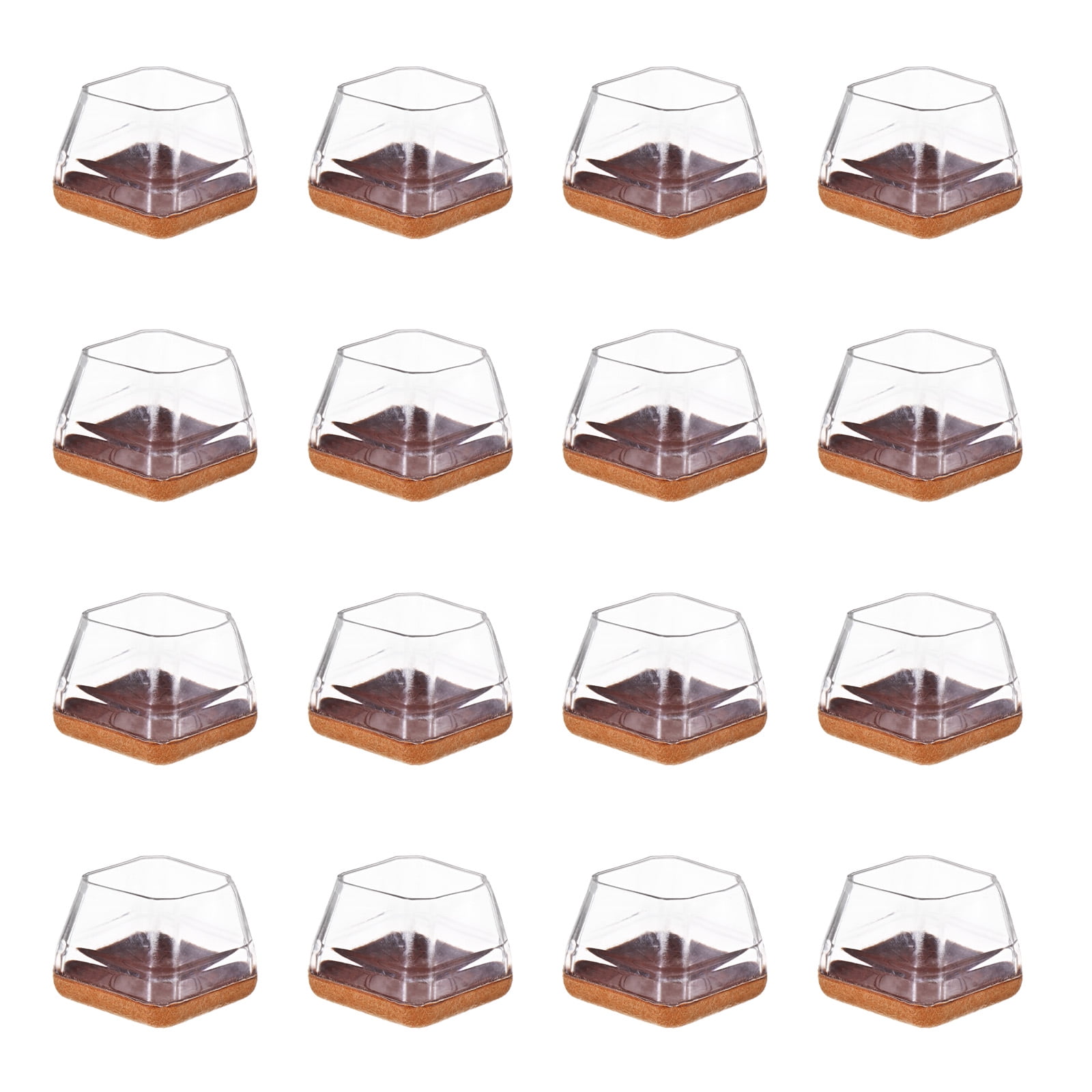 Uxcell 16-Pack Chair Leg Floor Protectors, Fit 1.1-1.5" Silicone Pads with Felt Pads Furniture Leg Covers for Hardwood Floors