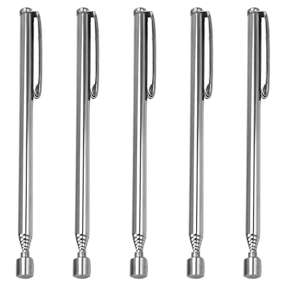 5Pcs Telescoping Magnetic Grabbers Metal Magnetic Pickup Tool Freedom Telescopic Magnet Pick Up Stick Adjustable Lenth Magnetic Retrieval Tool 4.92-25.59 inch for Screws