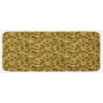 thumbnail image 1 of Floral Kitchen Mat, Mother Nature Flourishing Daisy Field Botany Foliage Growth Seasonal Print, Plush Decorative Kitchen Mat with Non Slip Backing, 47" X 19", Apricot Hunter Green, by Ambesonne, 1 of 1