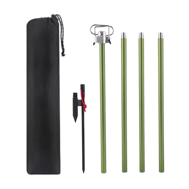 Soporte de linterna para r, aleación de aluminio, luces solares ligeras, estante ligero para barbacoa Verde kusrkot Soporte de linterna al aire libre