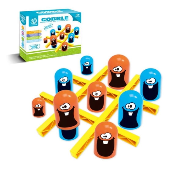 Tic Tac Toe Game Classic Strategy Board Game for Kids Adults Families Stackable 3-Layer Nested Puzzle with Travel-Friendly Design Fun Educational Head-to-Head Play for Home Camping Game Night