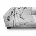 thumbnail image 3 of Weimaraner Soft Flannel Fleece Throw Blanket, Monochromatic Graphic Drawn Hunting Big Sized Royalty Dog Animal, Cozy Plush for Indoor and Outdoor Use, 50" x 60", White and Charcoal Grey, by Ambesonne, 3 of 6